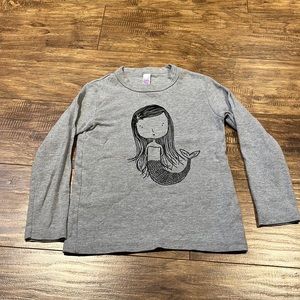 Kids mermaid American apparel long sleeve t-shirt